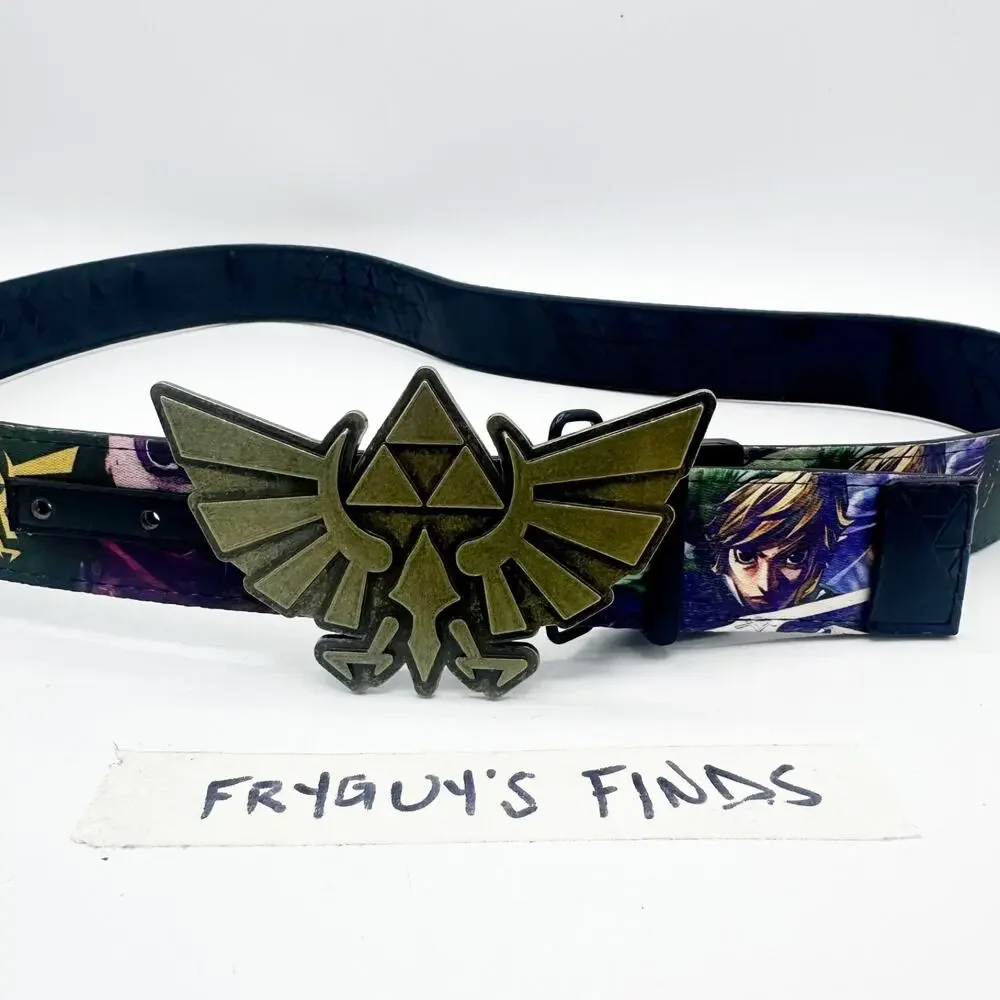 The Legend of Zelda Tri Force Nintendo Gamers Belt And Belt Buckle Size 38